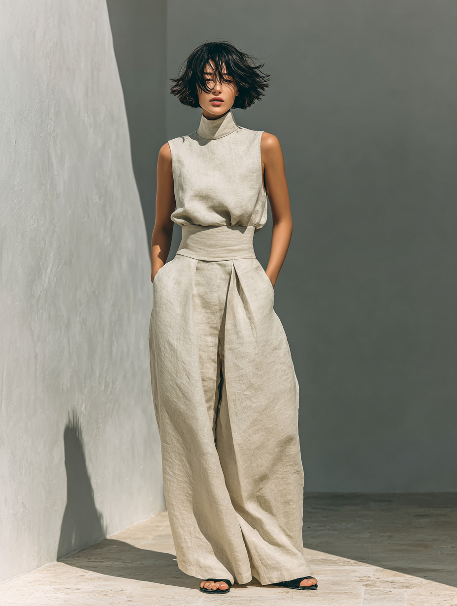 Elara™ | Conjunto ligero sin mangas con pantalones anchos