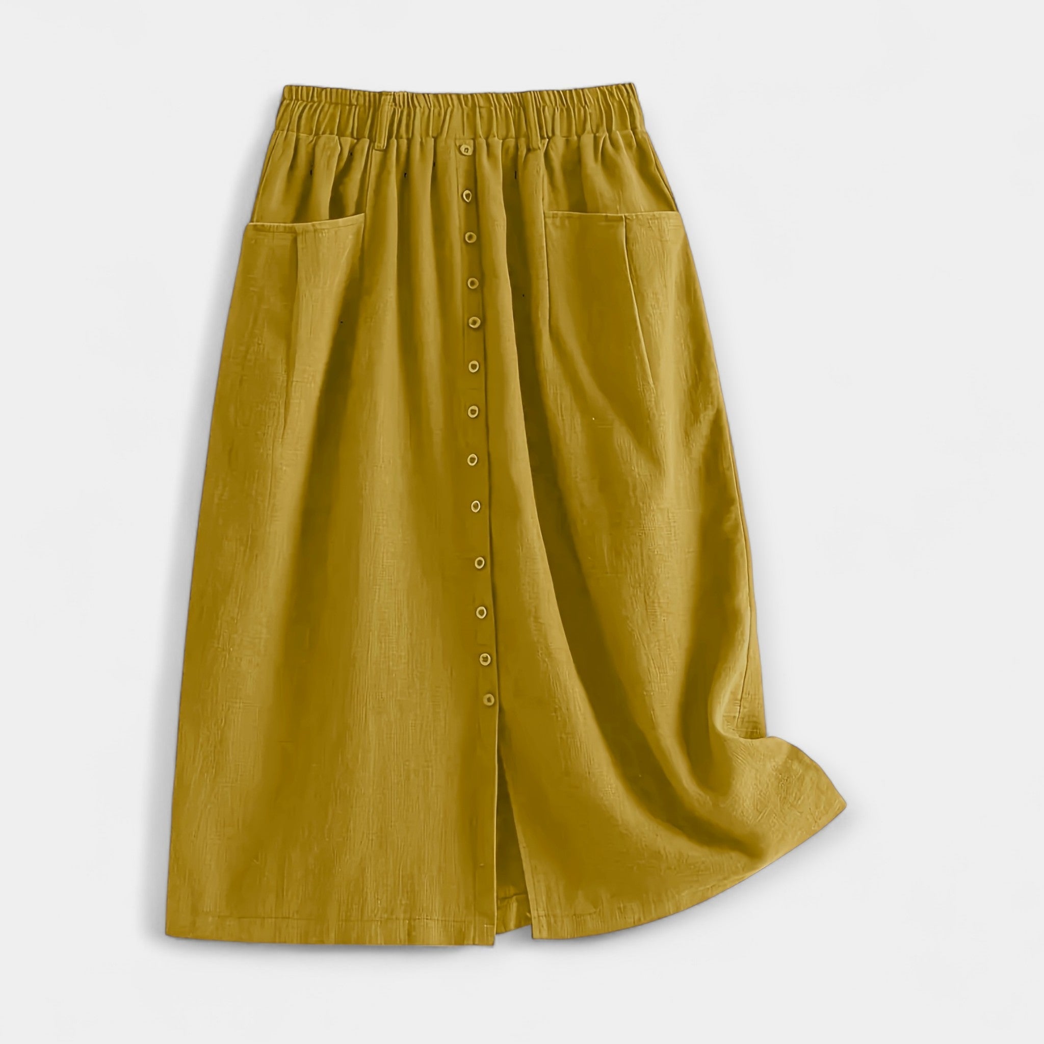 Falda de Lino Natural Retro
