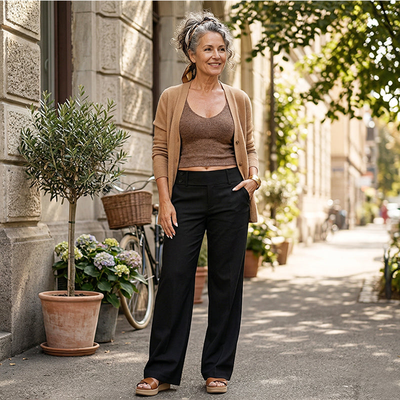 Pantalones de traje elegantes para mujer