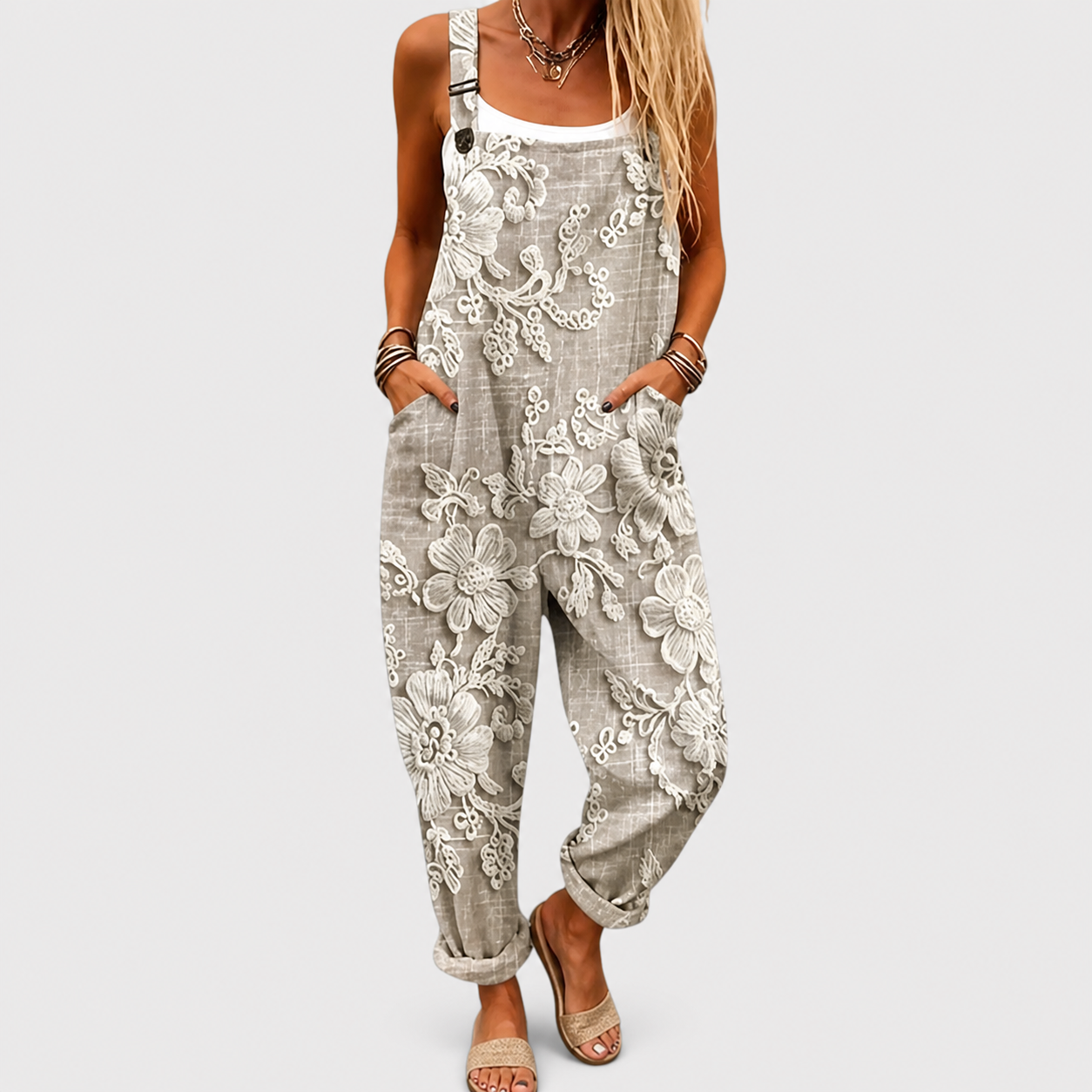 Confortable Salopette con Estampado