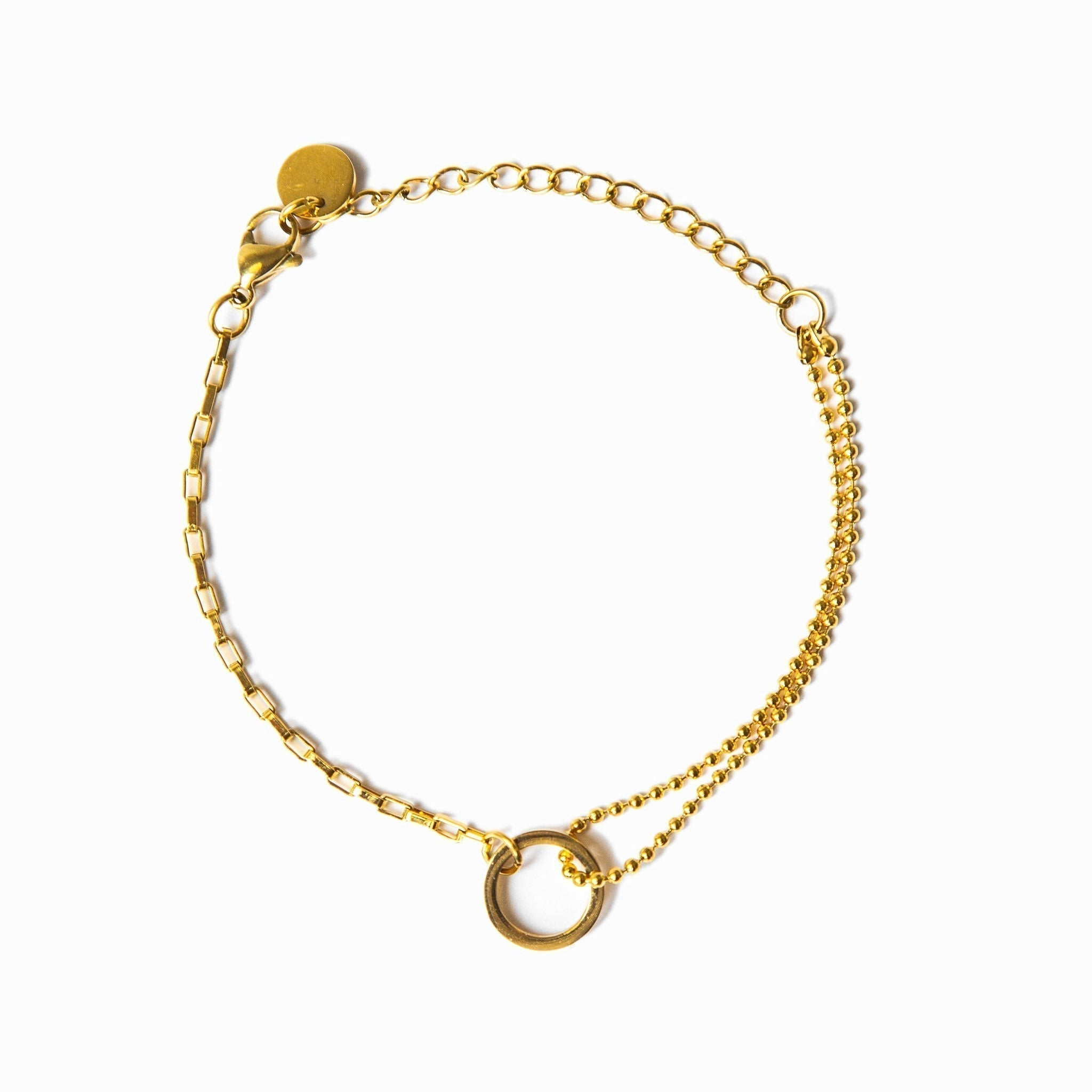 Pulsera de Caja de Tenis Dorada