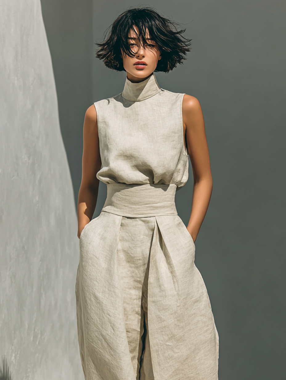 Elara™ | Conjunto ligero sin mangas con pantalones anchos