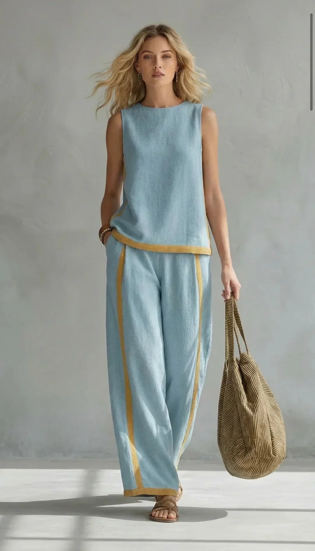 Ursula™ | Elegante conjunto de chaqueta y pantalones con acabado en contraste