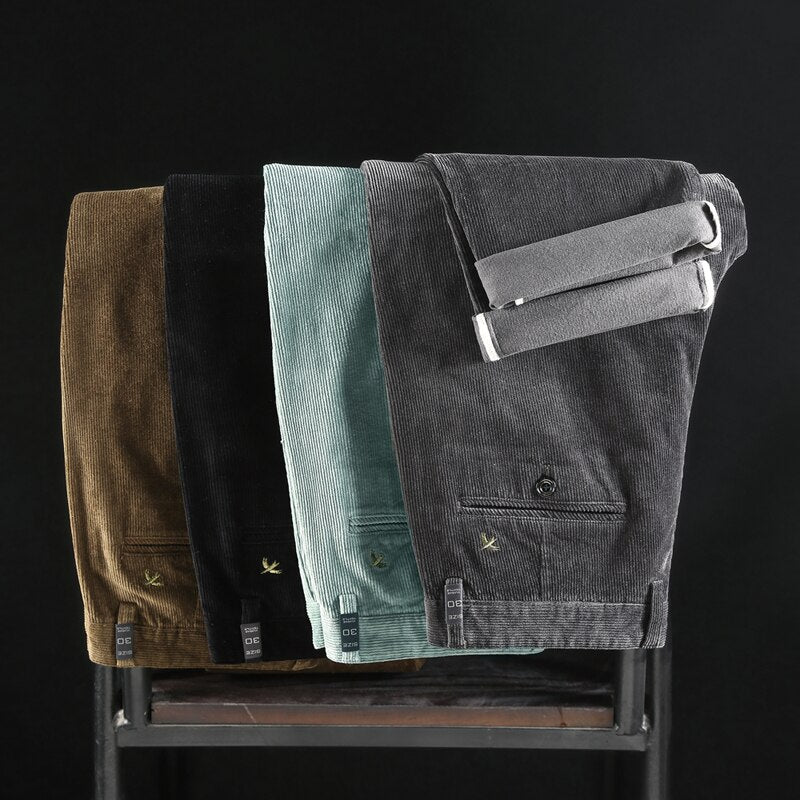 Pantalones de Corduroy de Altura Media