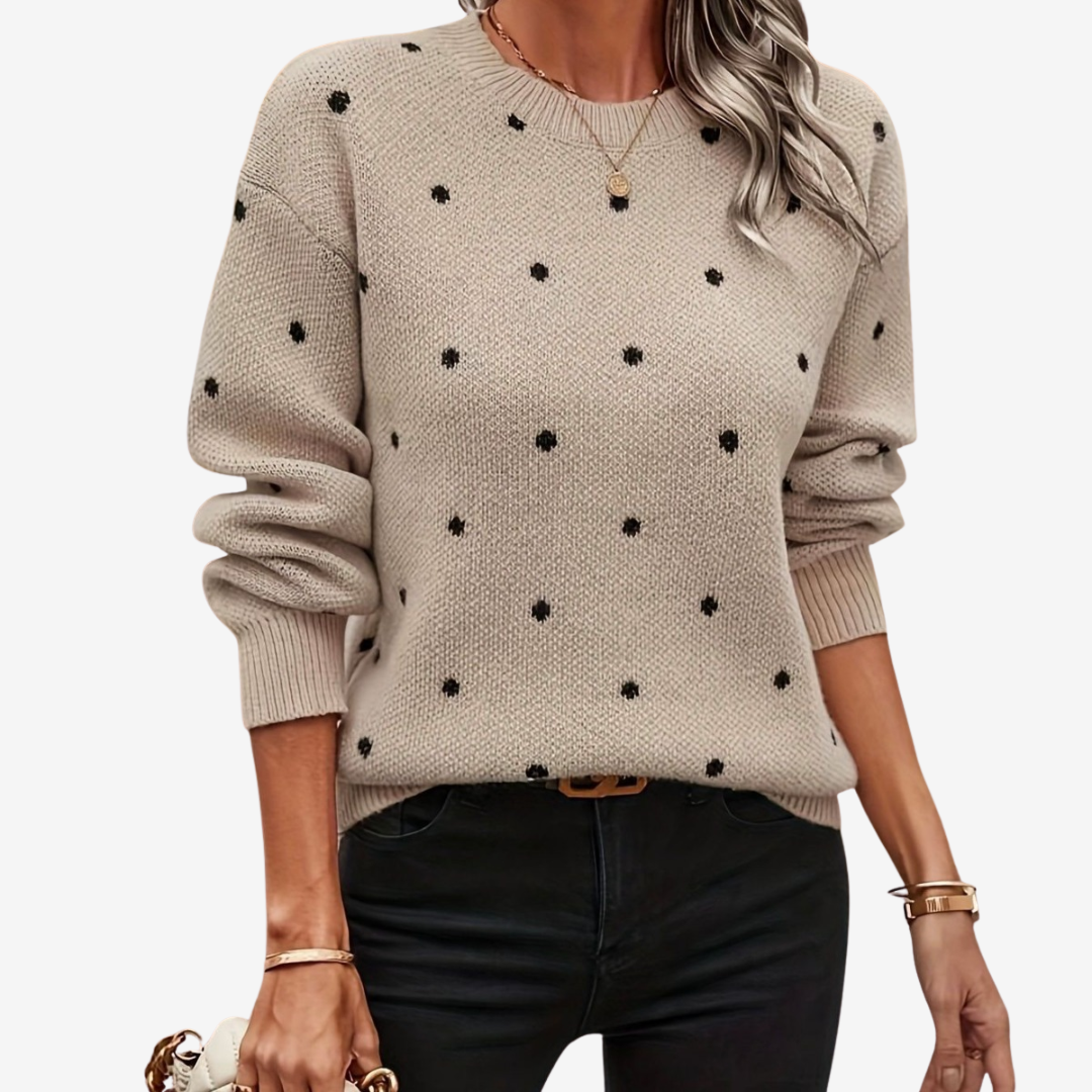 Aveline™ Suéter Elegante de Lunares