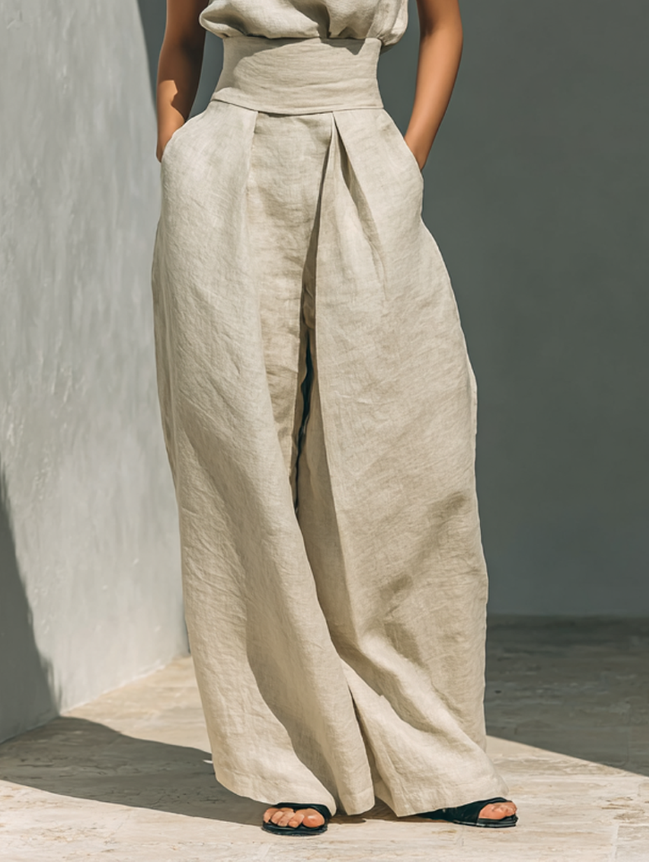 Elara™ | Conjunto ligero sin mangas con pantalones anchos