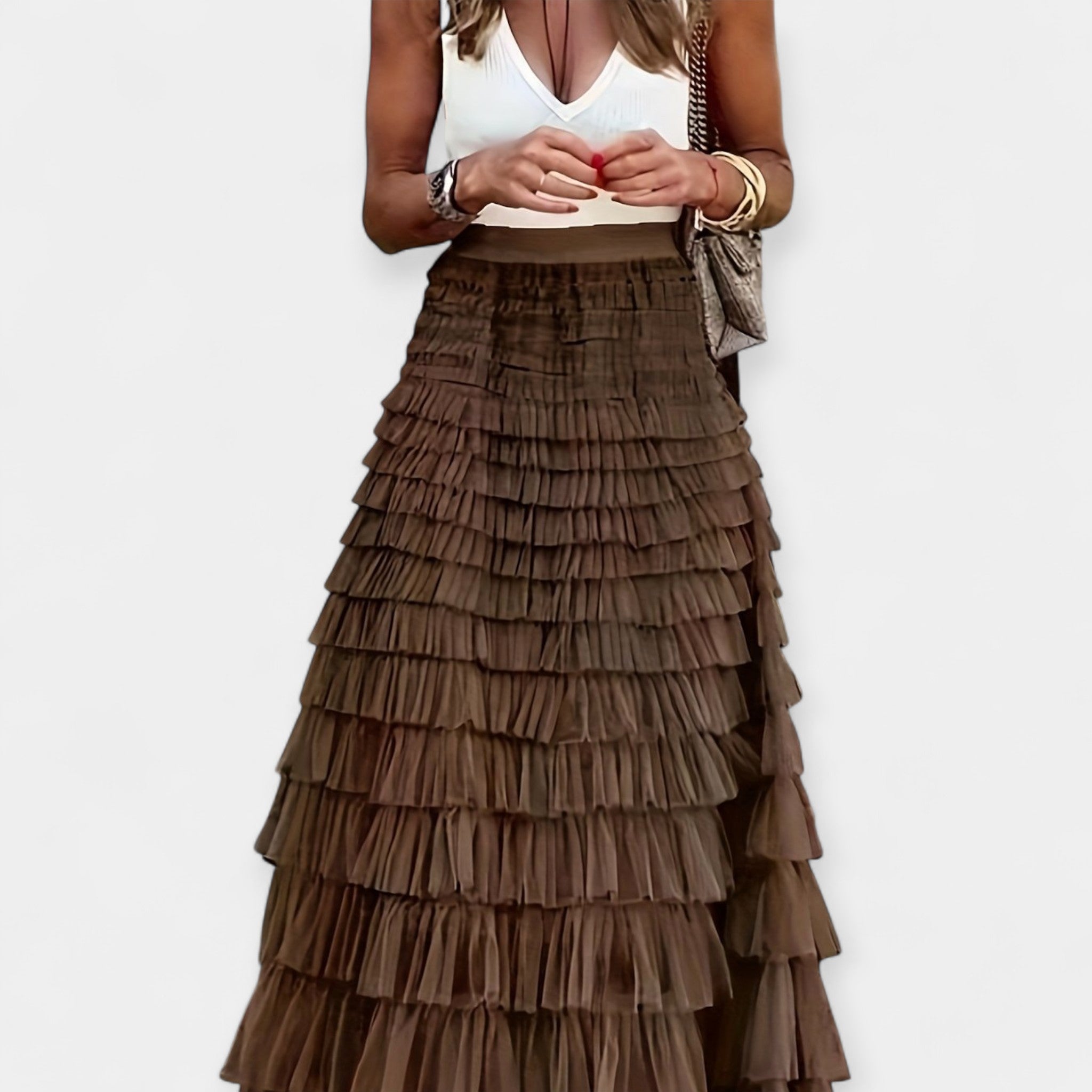 Falda Boho con Encaje
