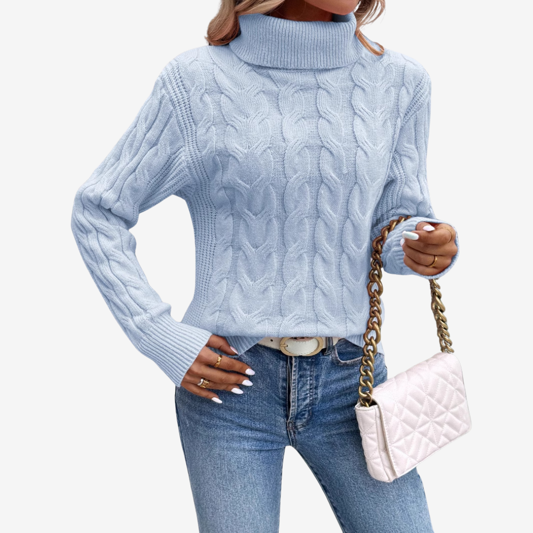 Odile™ Suéter Clásico de Cuello Alto