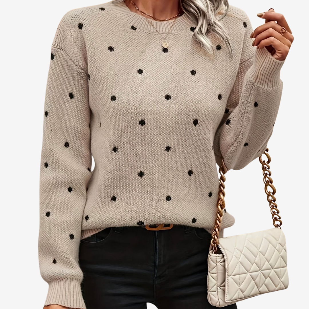 Aveline™ Suéter Elegante de Lunares