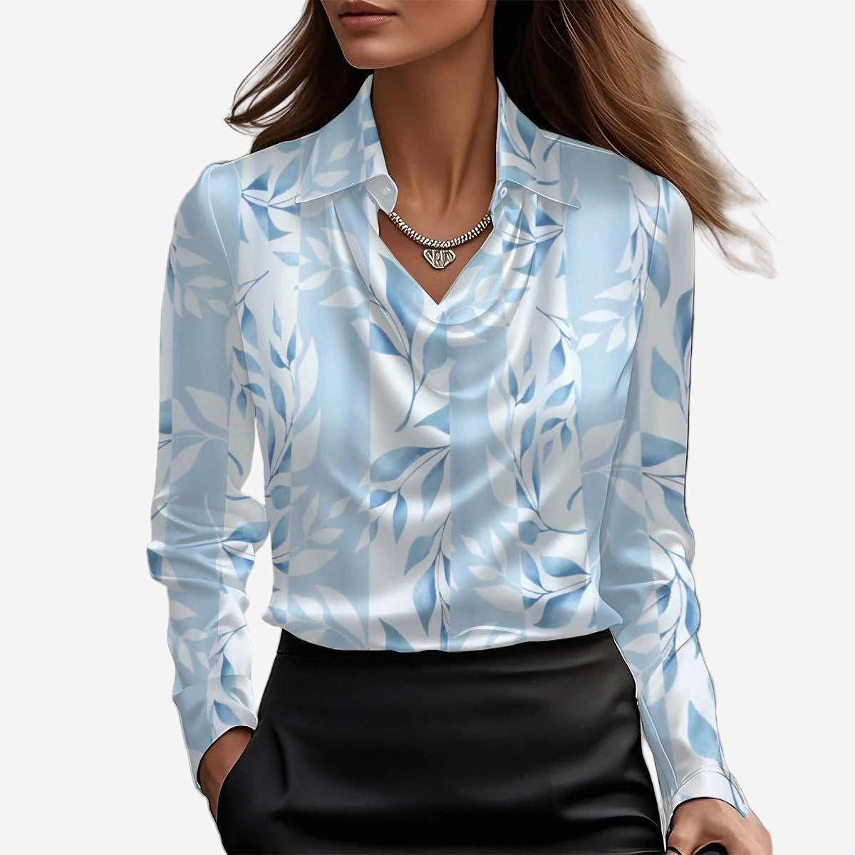Blusa Elira™ con Cuello Alto
