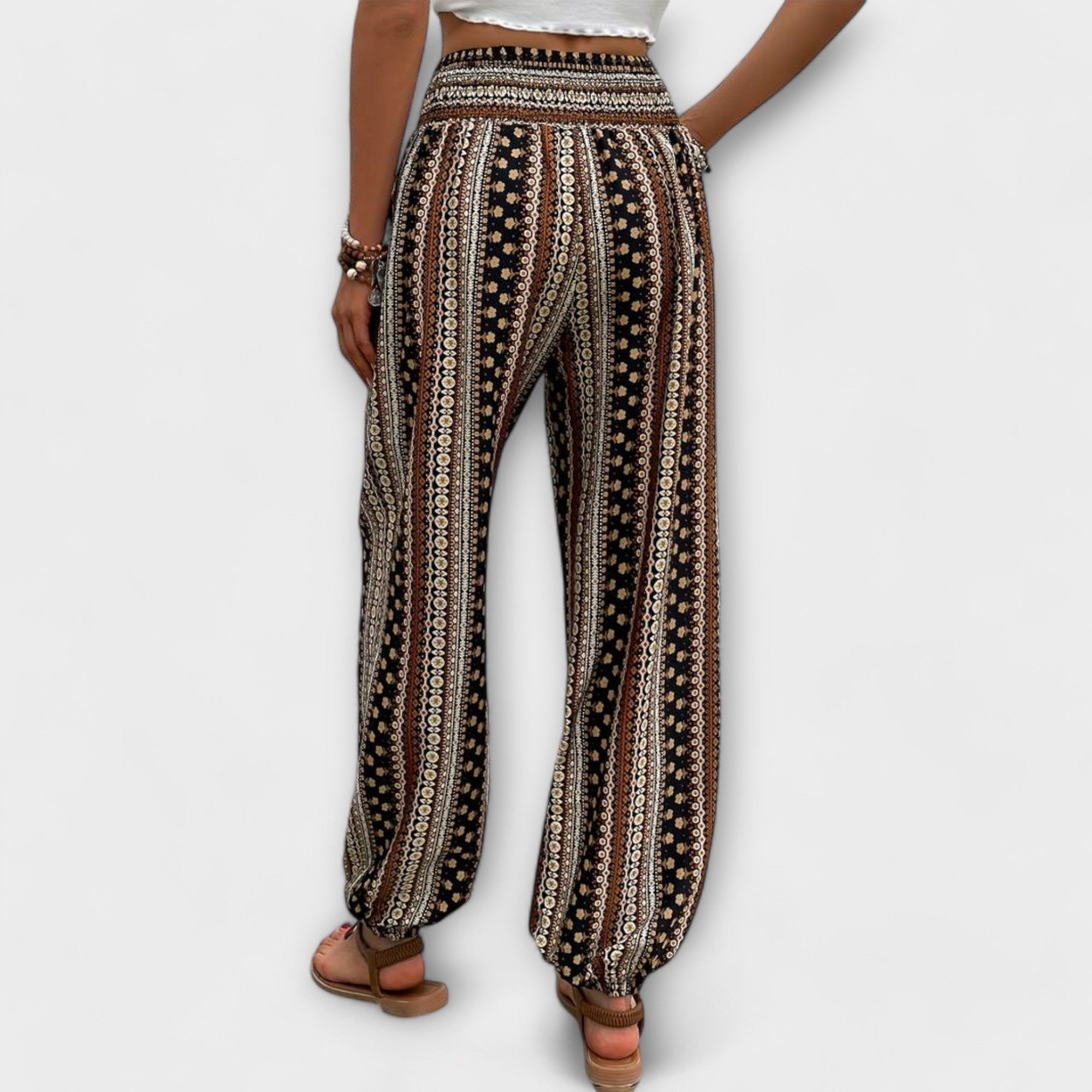 Pantalón con Estampado Étnico