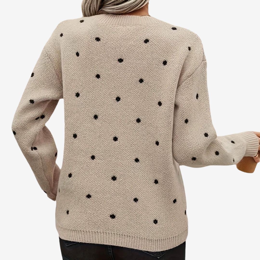 Aveline™ Suéter Elegante de Lunares