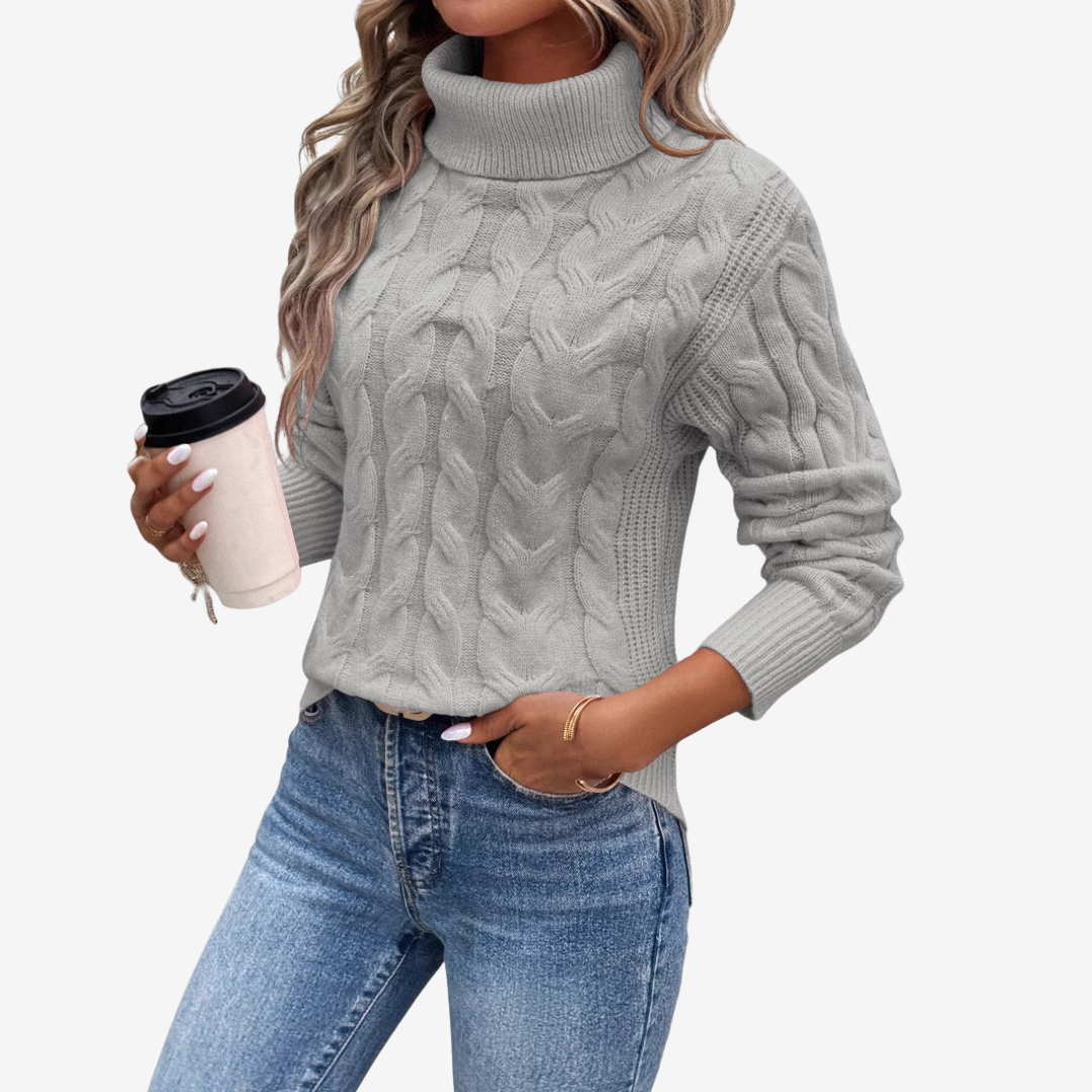 Odile™ Suéter Clásico de Cuello Alto