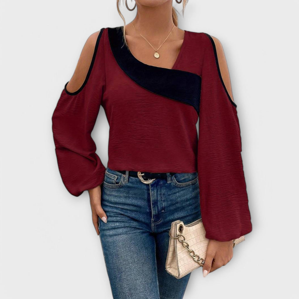Scarlett - Blusa Colorida con Escote Cuadrado