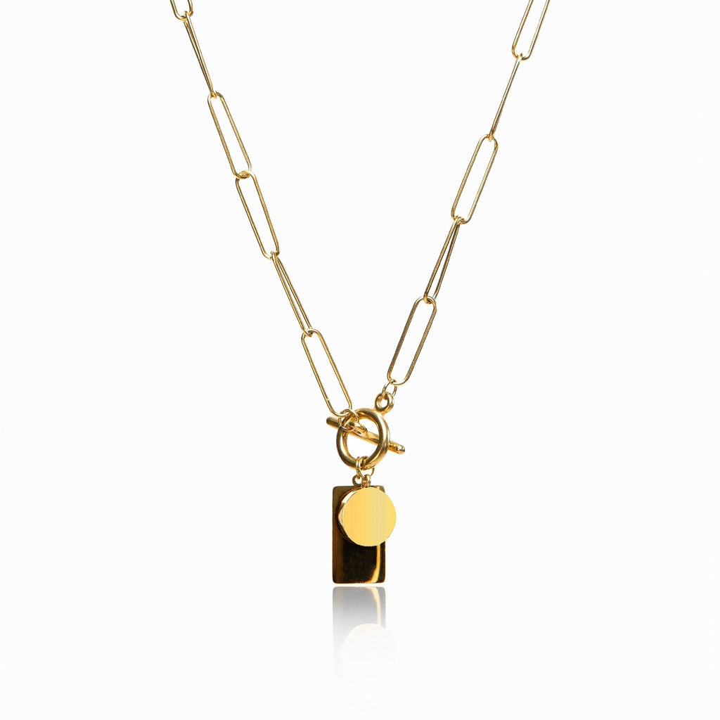 Collar de Oro con Cierre Rectangular