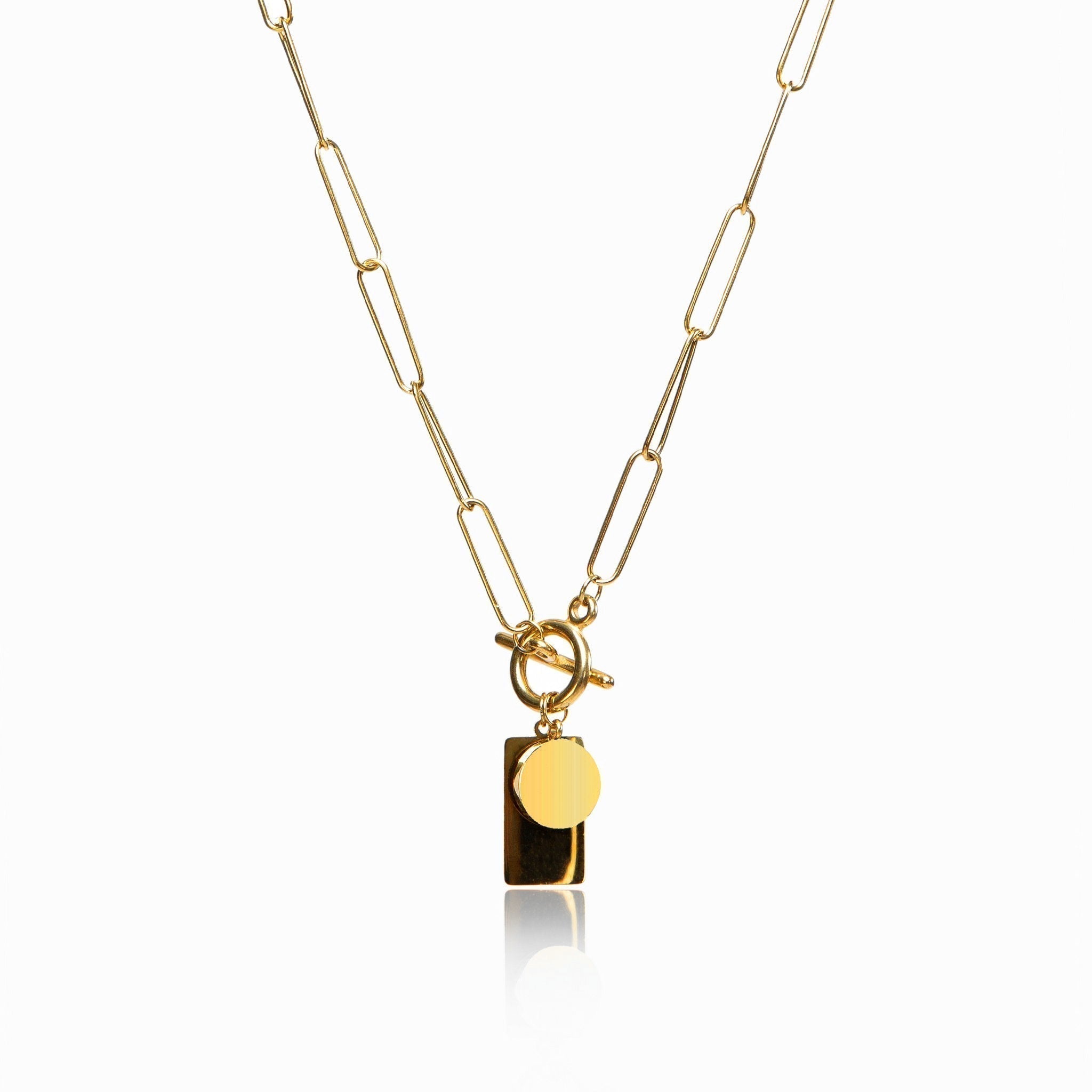 Collar de Oro con Cierre Rectangular