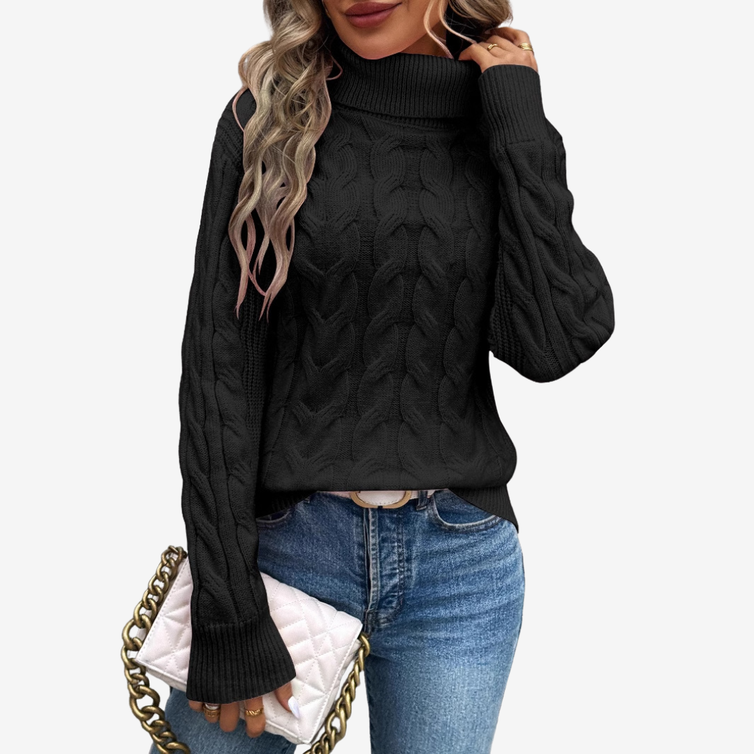 Odile™ Suéter Clásico de Cuello Alto