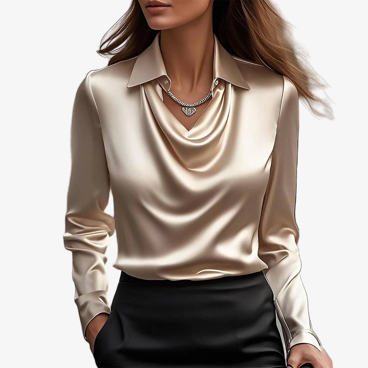 Blusa Elira™ con Cuello Alto