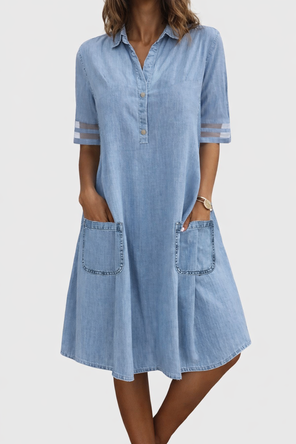 Vestido vaquero que realza la figura