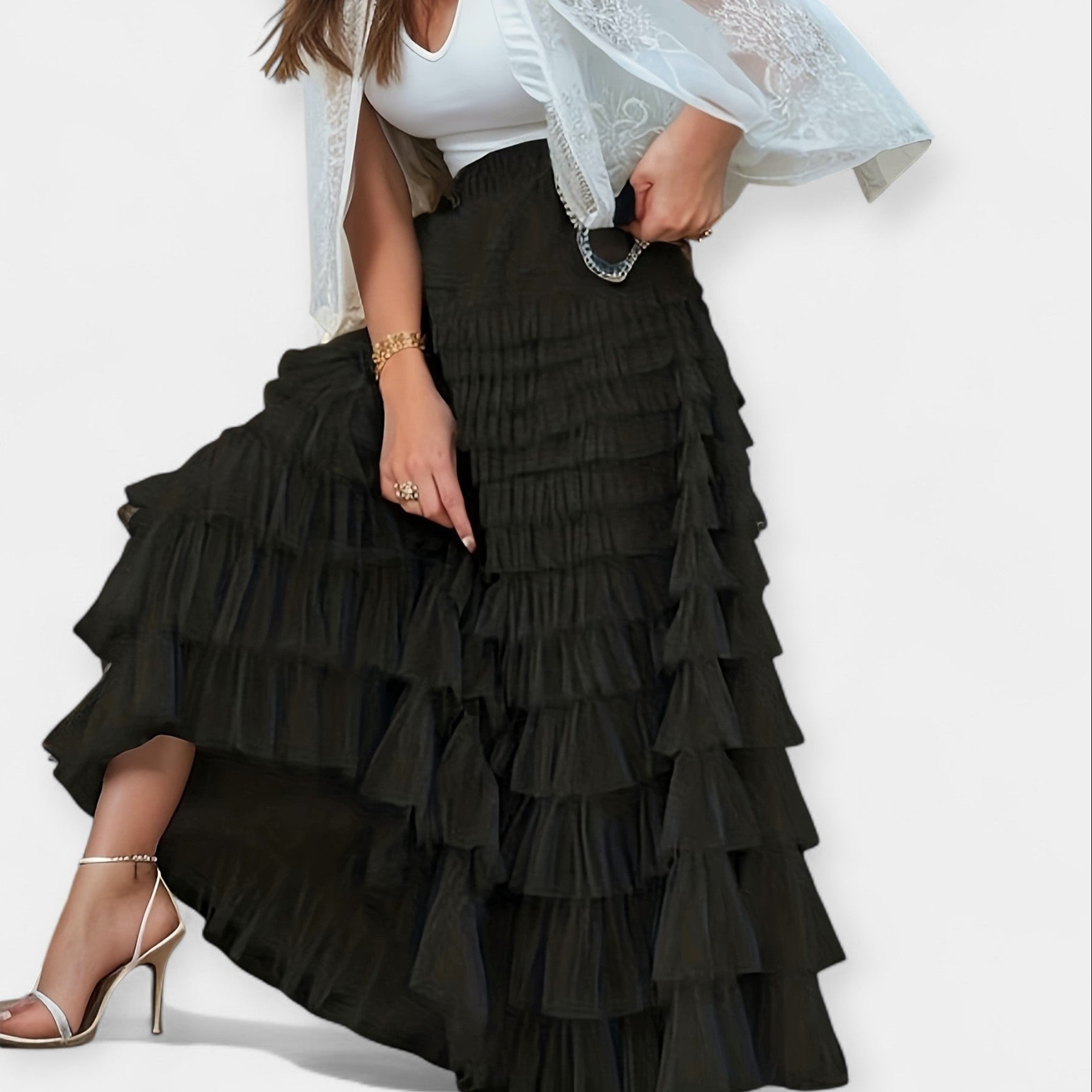 Falda de Tul con Volumen y Elegante