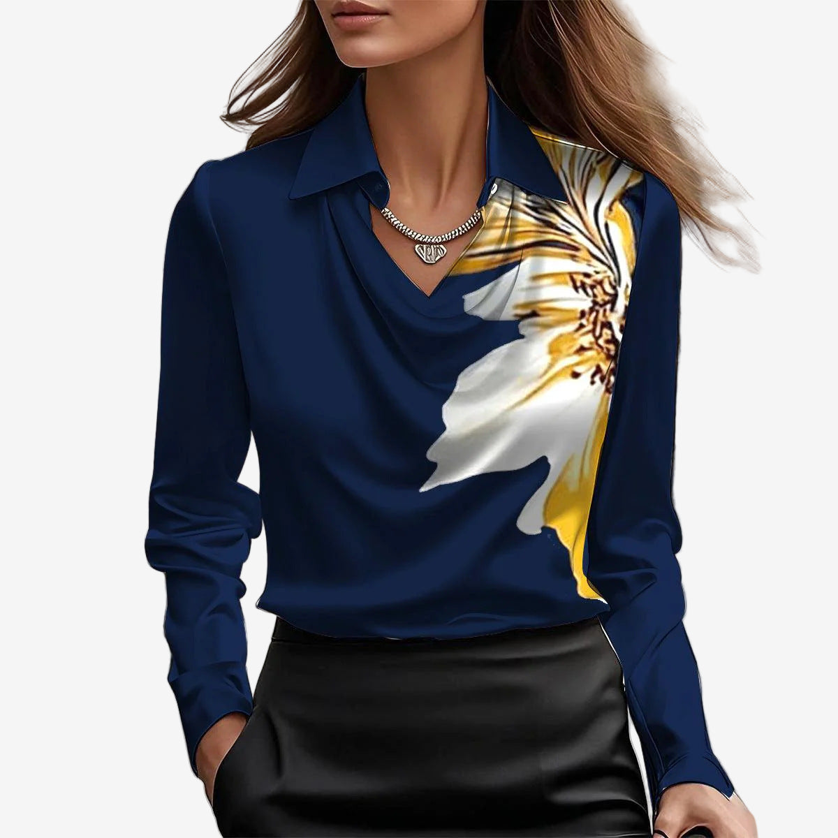 Blusa Elira™ con Cuello Alto