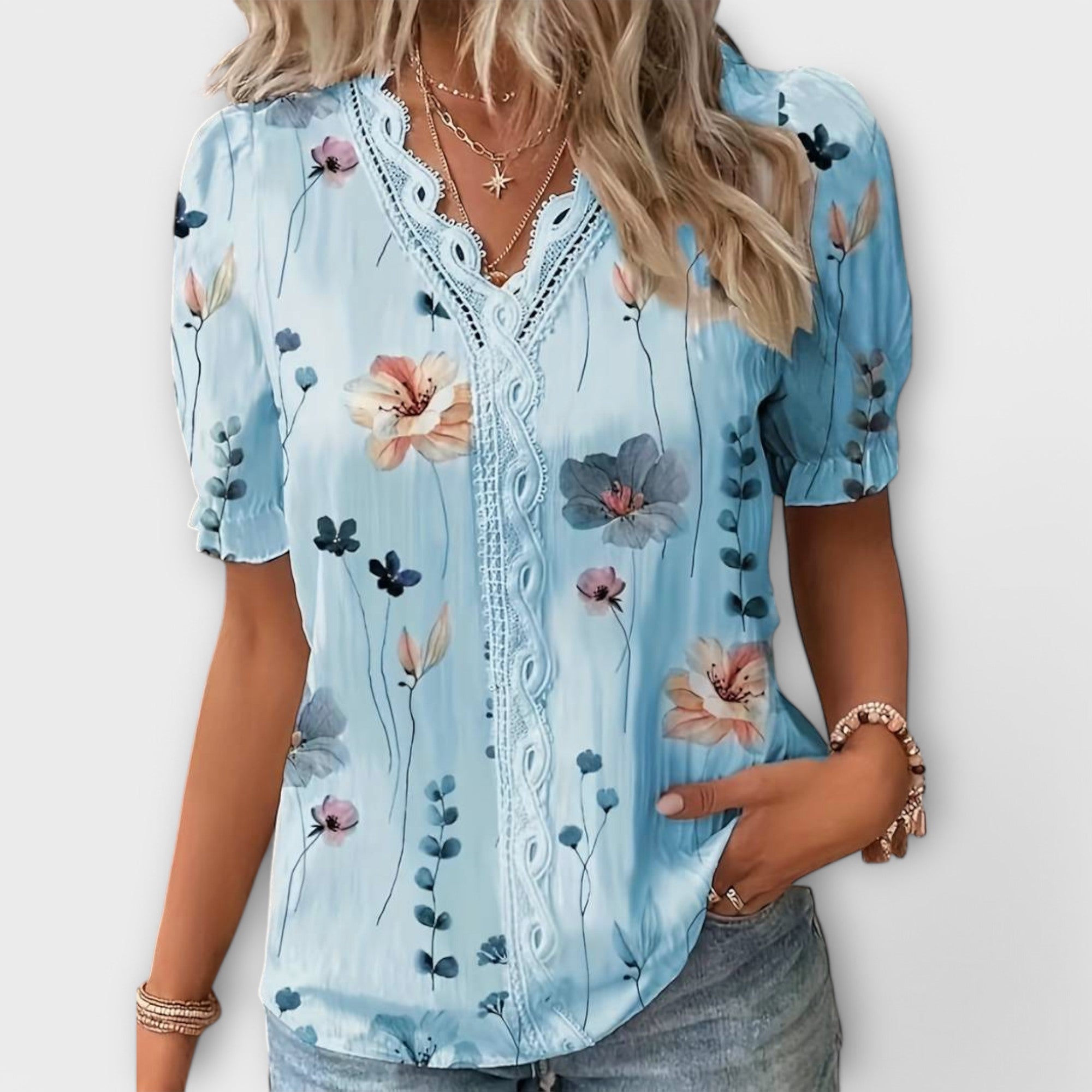 Emily - Elegante Blusa de V-hals