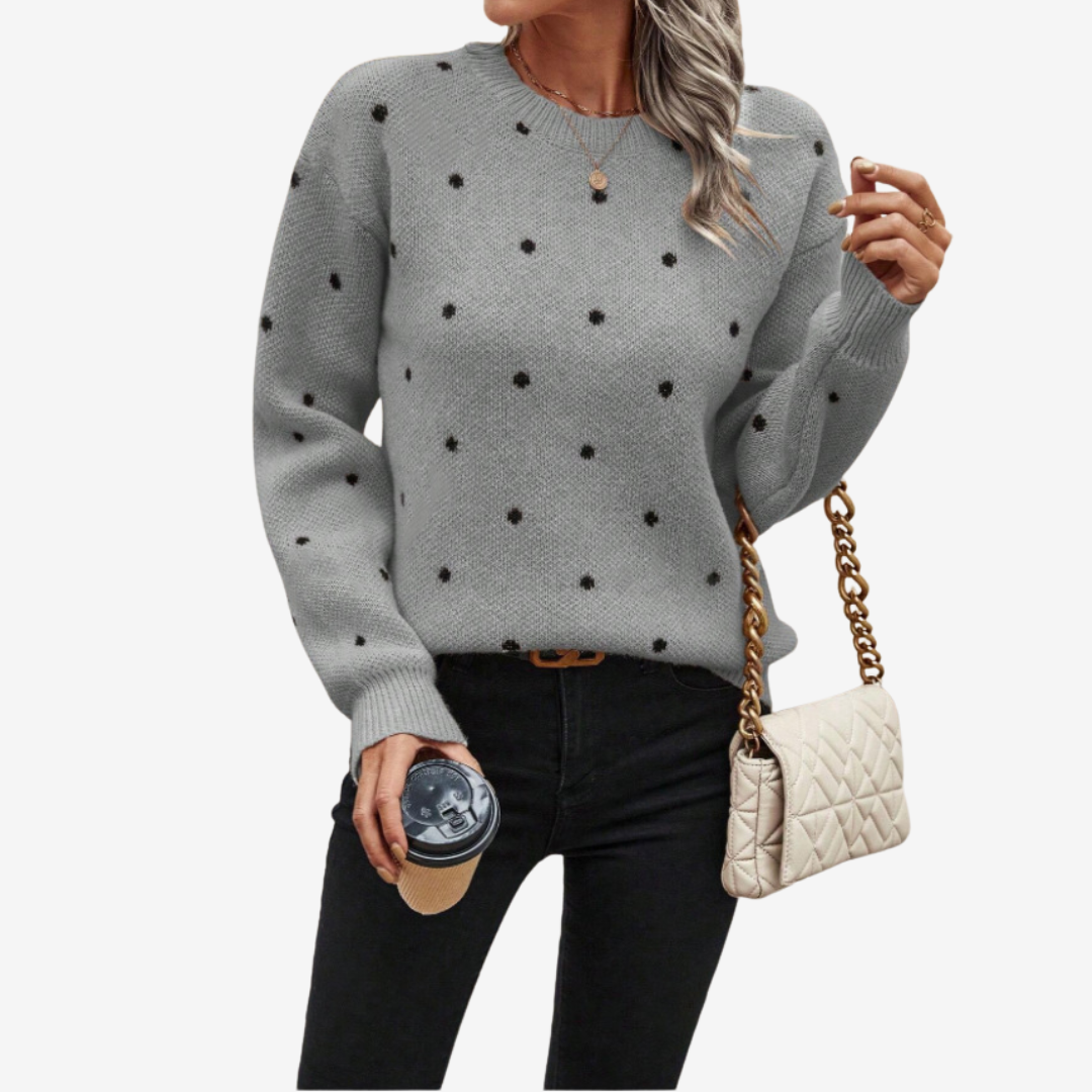 Aveline™ Suéter Elegante de Lunares