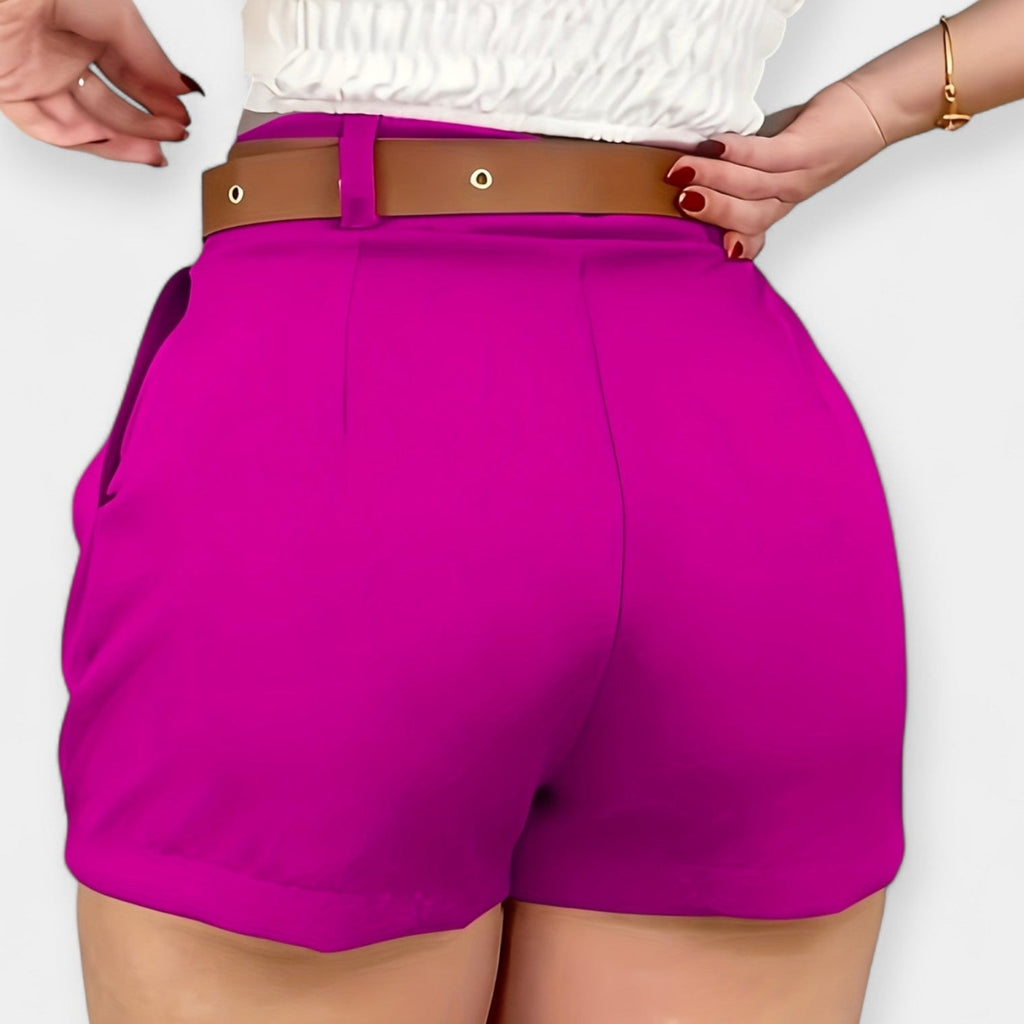 Pantalones Cortos Plisados Blancos
