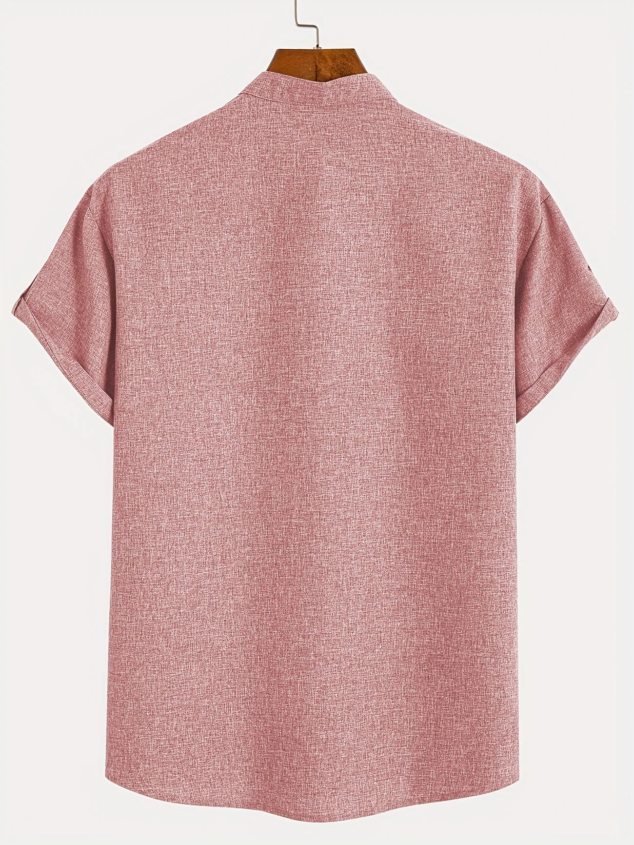 Camisa elegante de manga corta con cuello alto