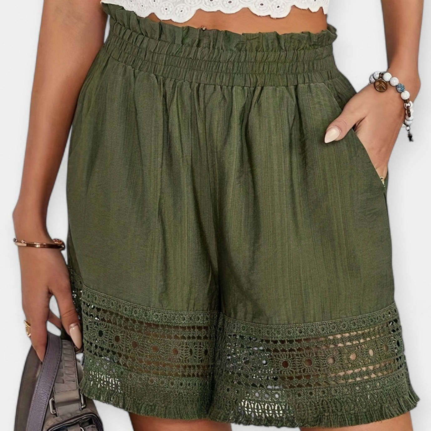 Shorts de Encaje de Verano