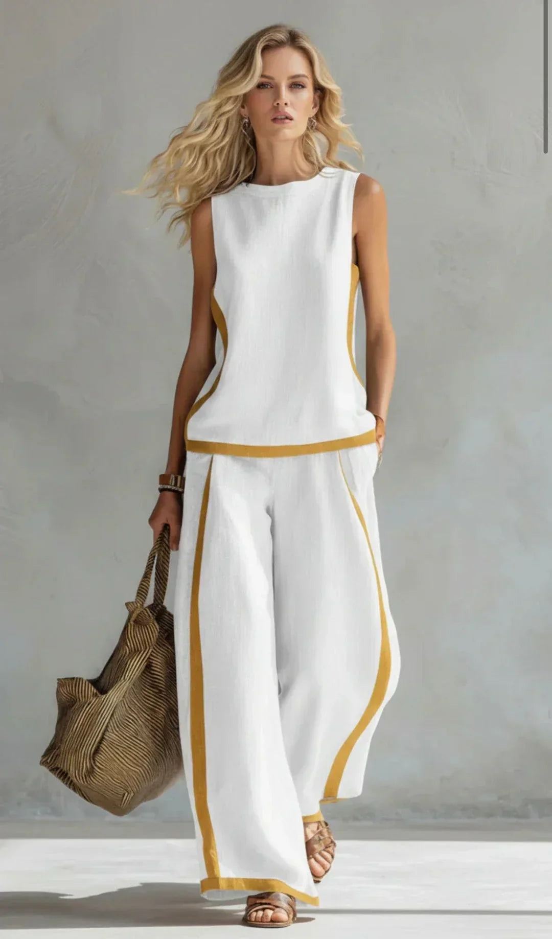 Ursula™ | Elegante conjunto de chaqueta y pantalones con acabado en contraste