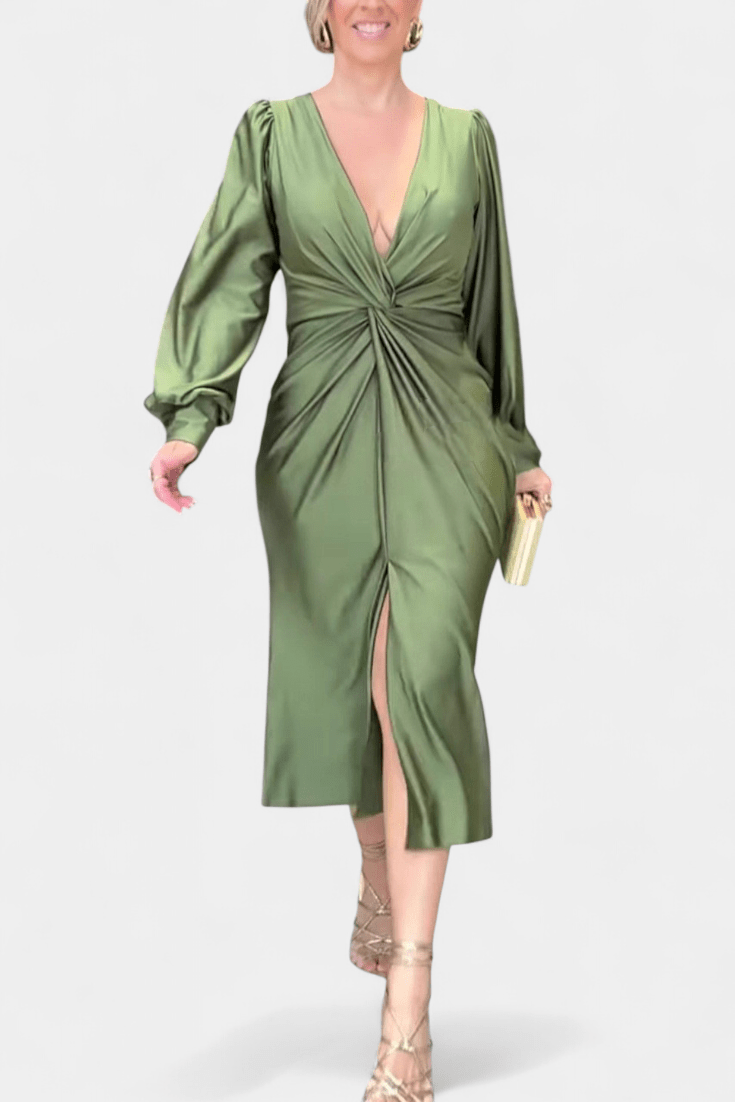 Bodil | Vestido V-Cuello Atemporal