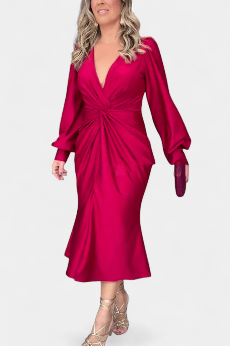 Bodil | Vestido V-Cuello Atemporal
