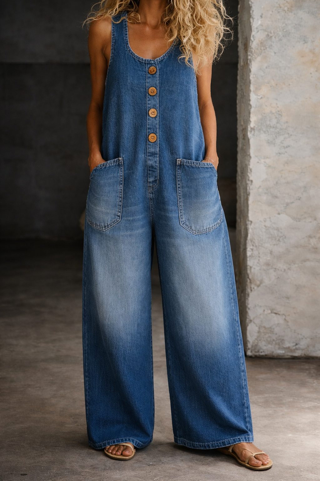 Saylor | Tute de Denim de Algodón Lavado Vintage