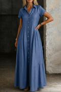 Eliza | Vestido Largo de Denim