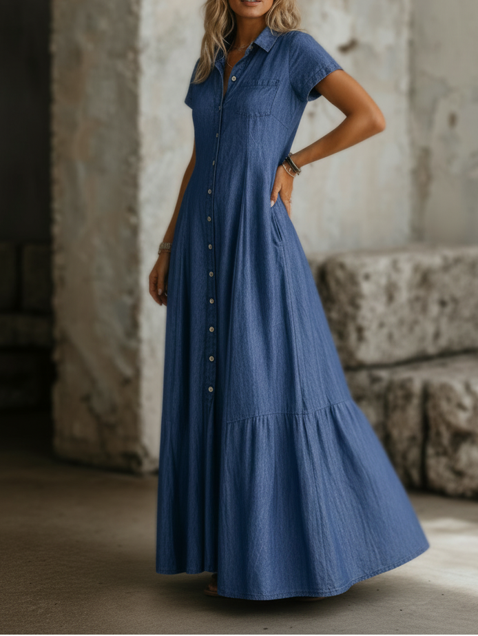 Mandy | Vestido Largo de Denim