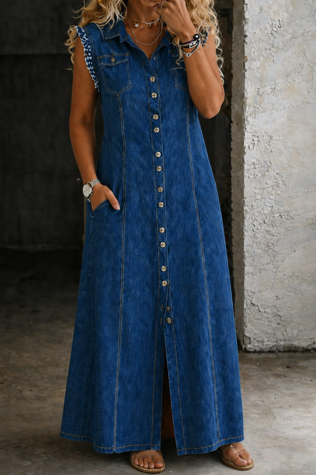 Liora | Vestido de Denim Tallas Grandes