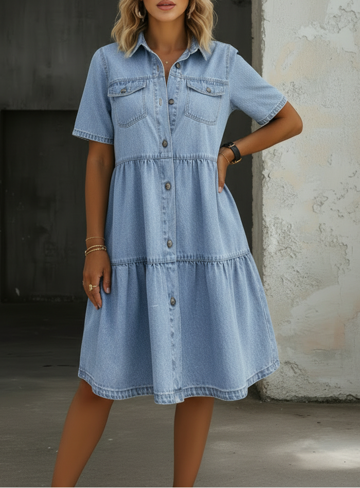 Sophia | Vestido de denim casual elegante