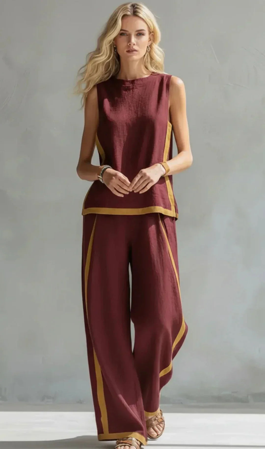 Ursula™ | Elegante conjunto de chaqueta y pantalones con acabado en contraste