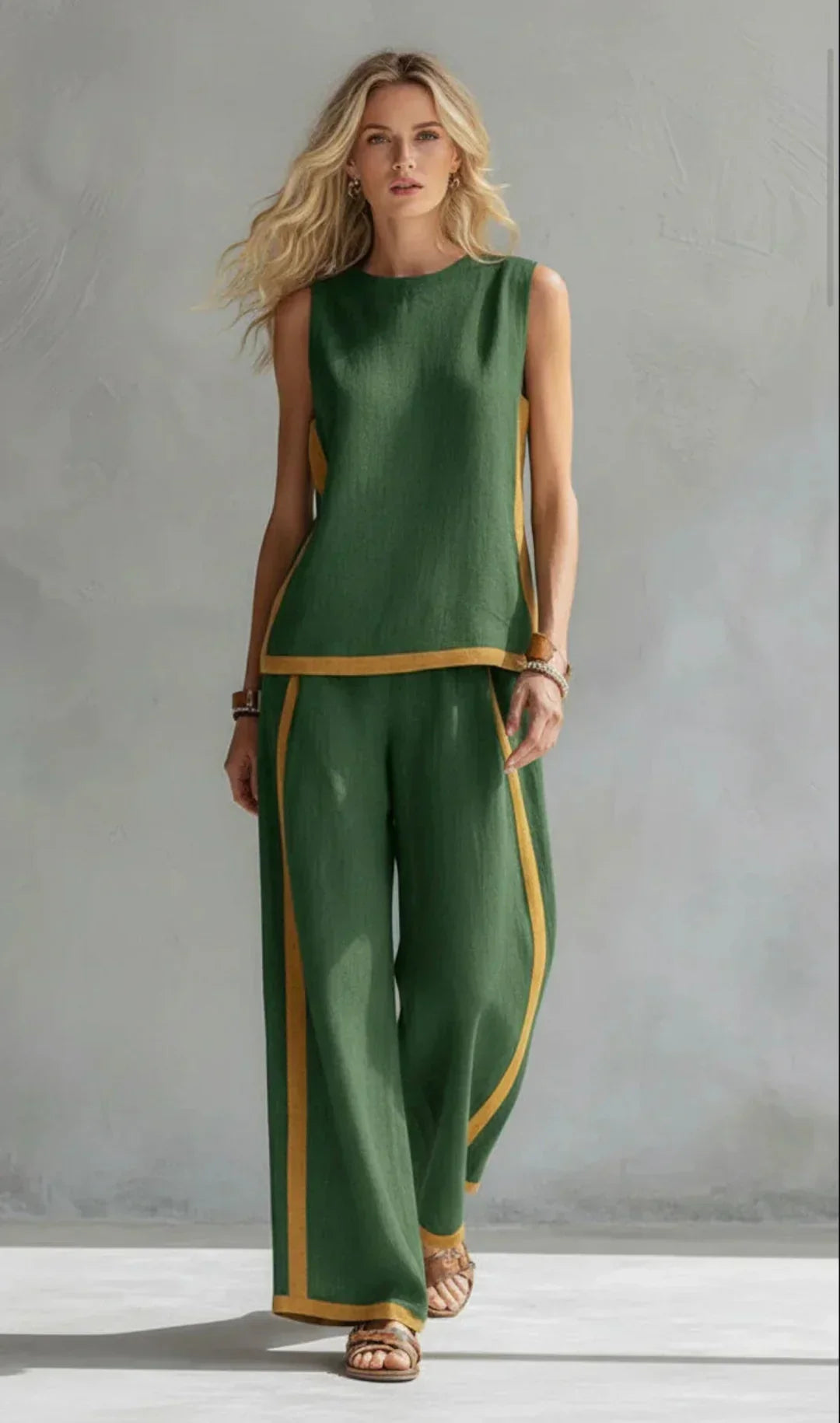 Ursula™ | Elegante conjunto de chaqueta y pantalones con acabado en contraste