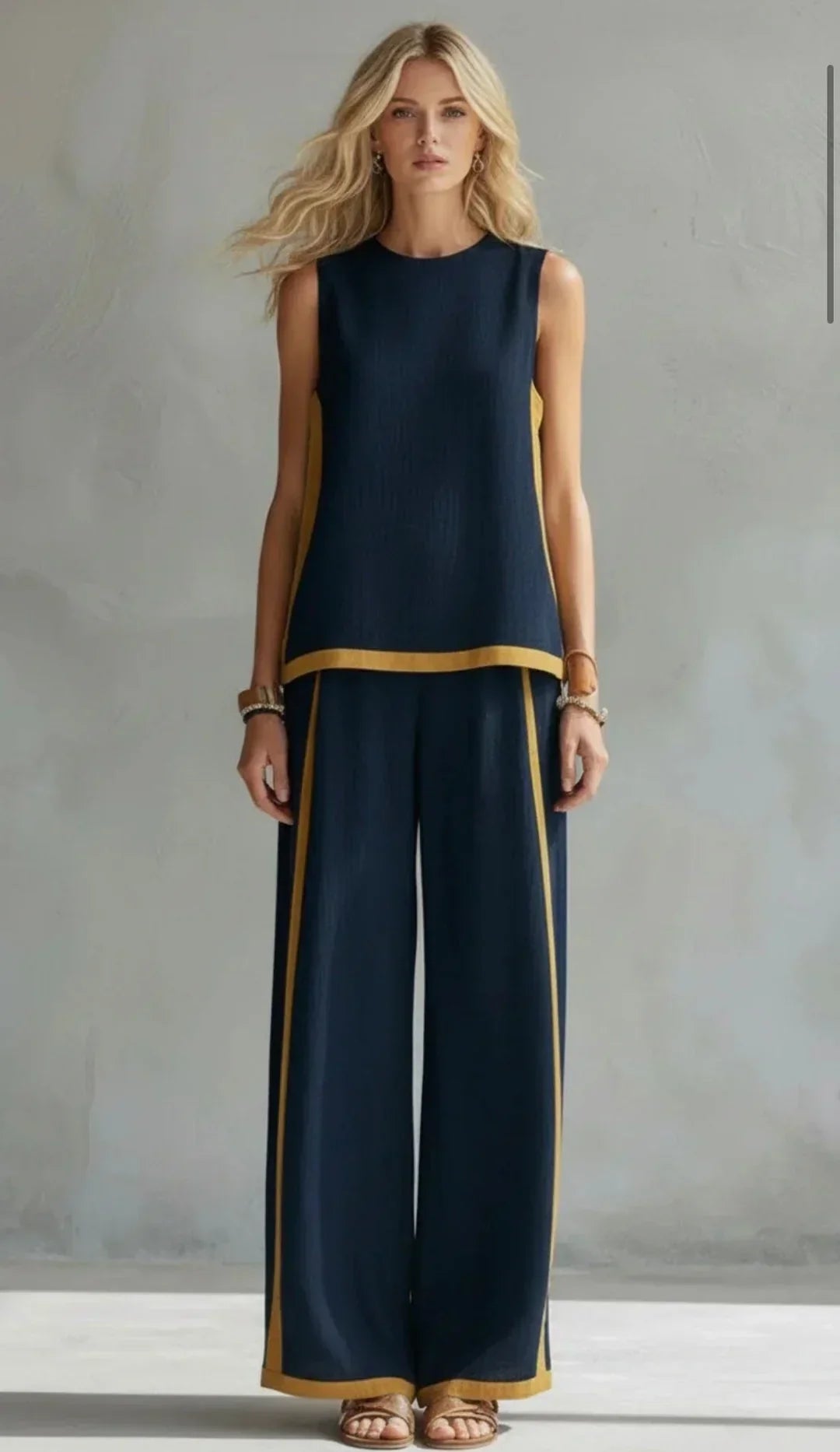 Ursula™ | Elegante conjunto de chaqueta y pantalones con acabado en contraste