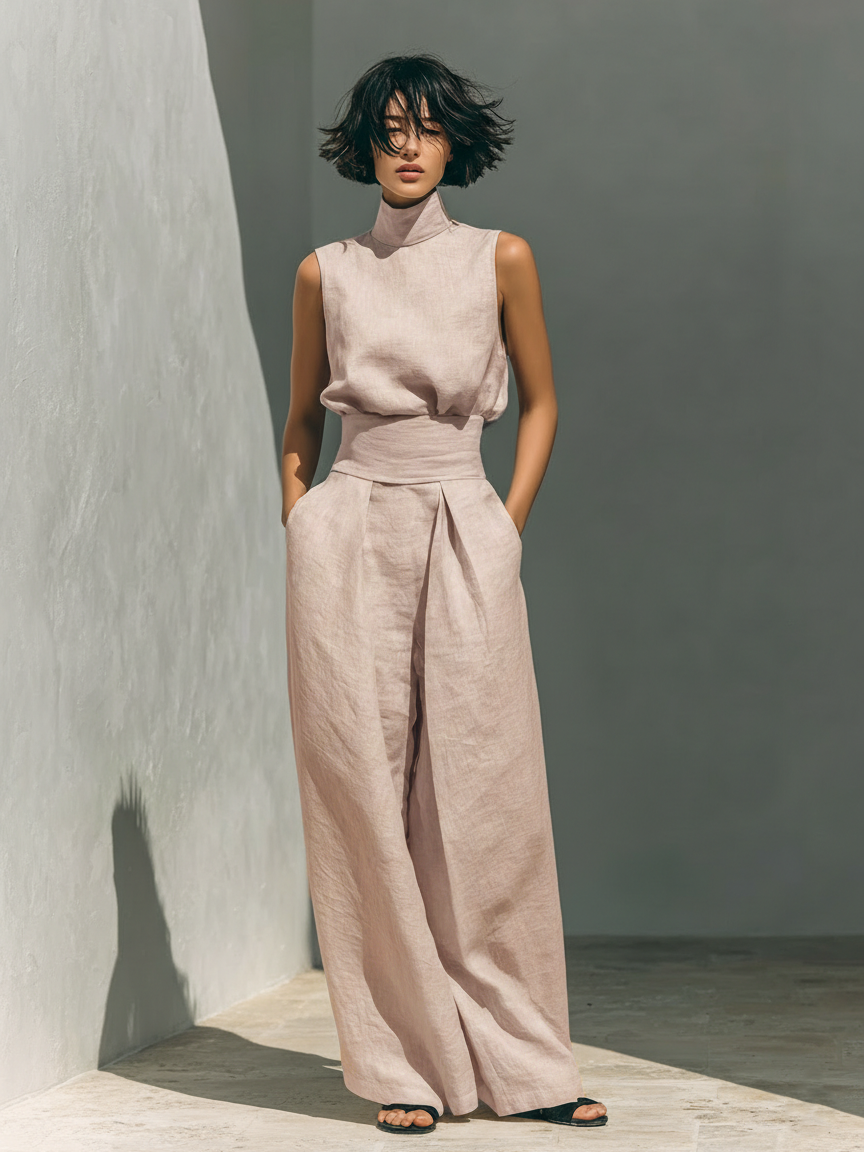 Elara™ | Conjunto ligero sin mangas con pantalones anchos