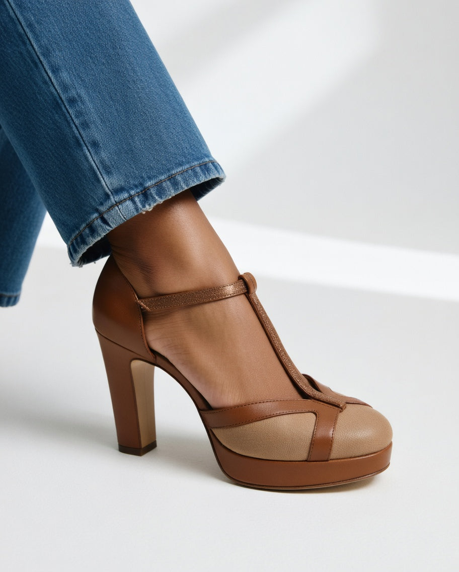 Zapatos de salón de estilo retro con sujeción ergonómica