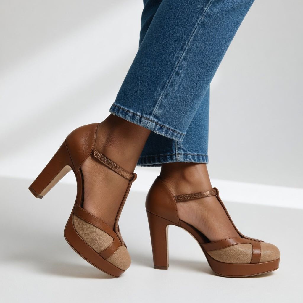 Zapatos de salón de estilo retro con sujeción ergonómica