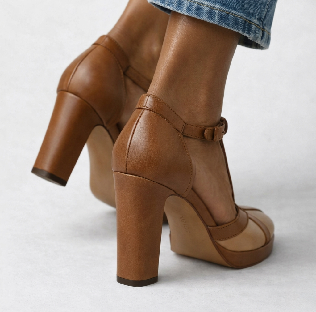 Zapatos de salón de estilo retro con sujeción ergonómica