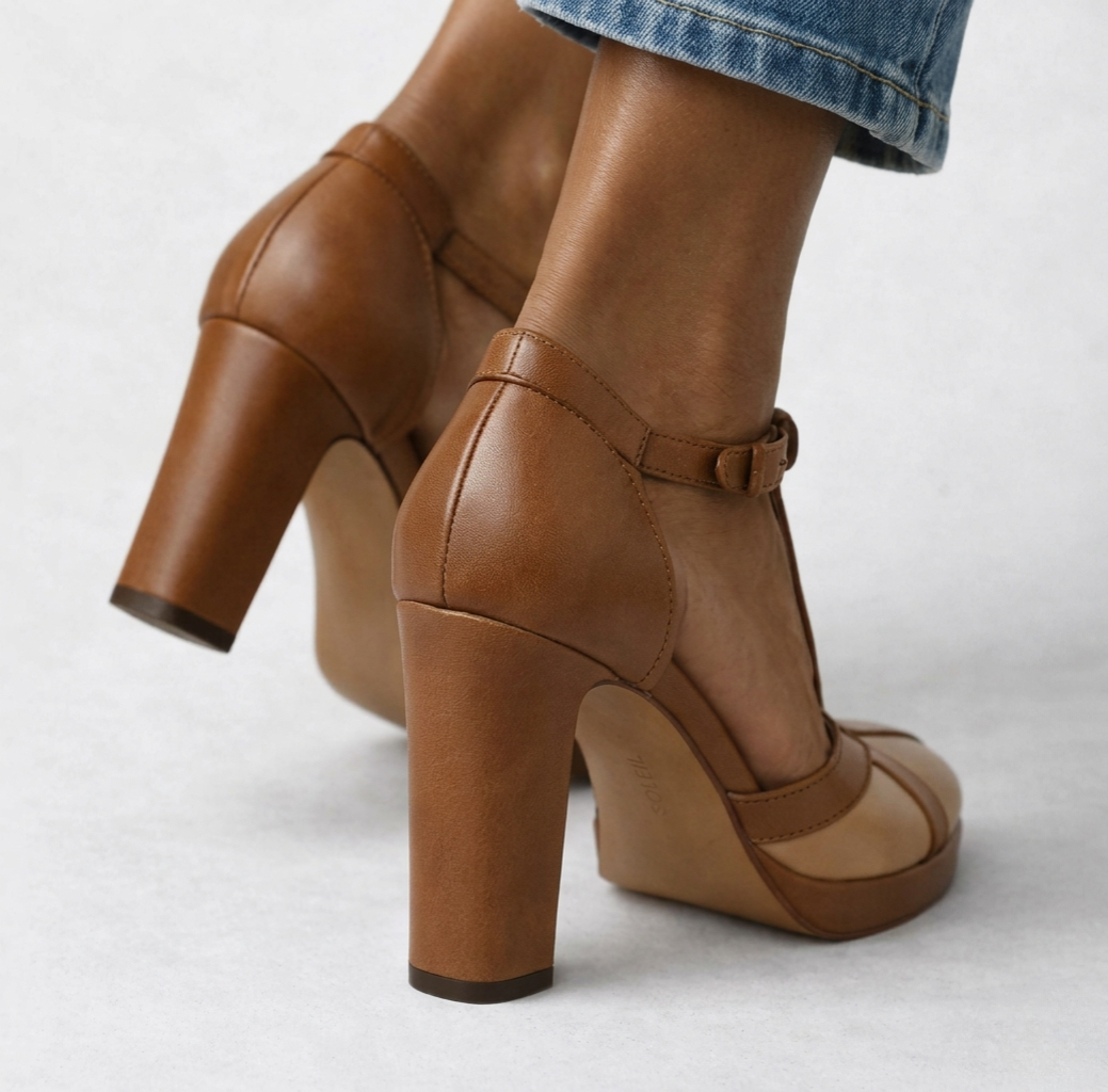 Zapatos de salón de estilo retro con sujeción ergonómica