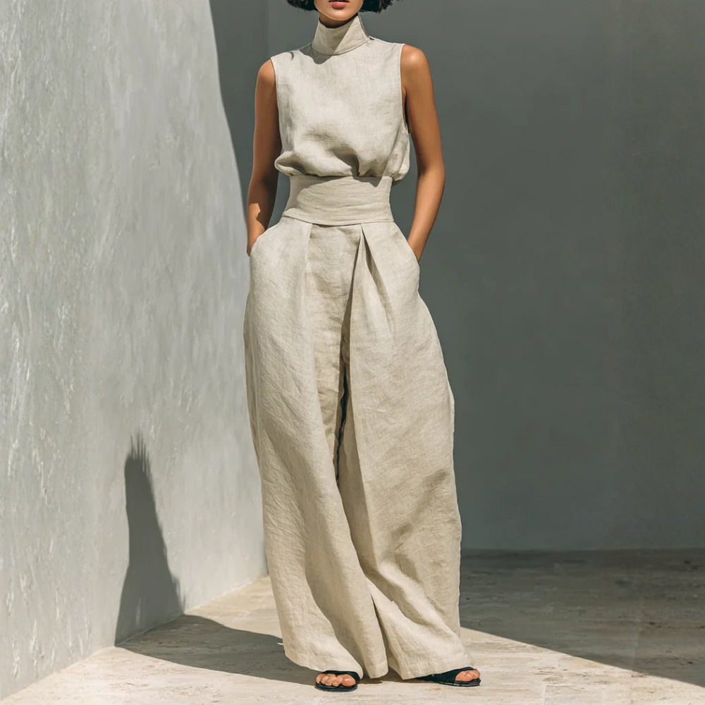 Elara™ | Conjunto ligero sin mangas con pantalones anchos