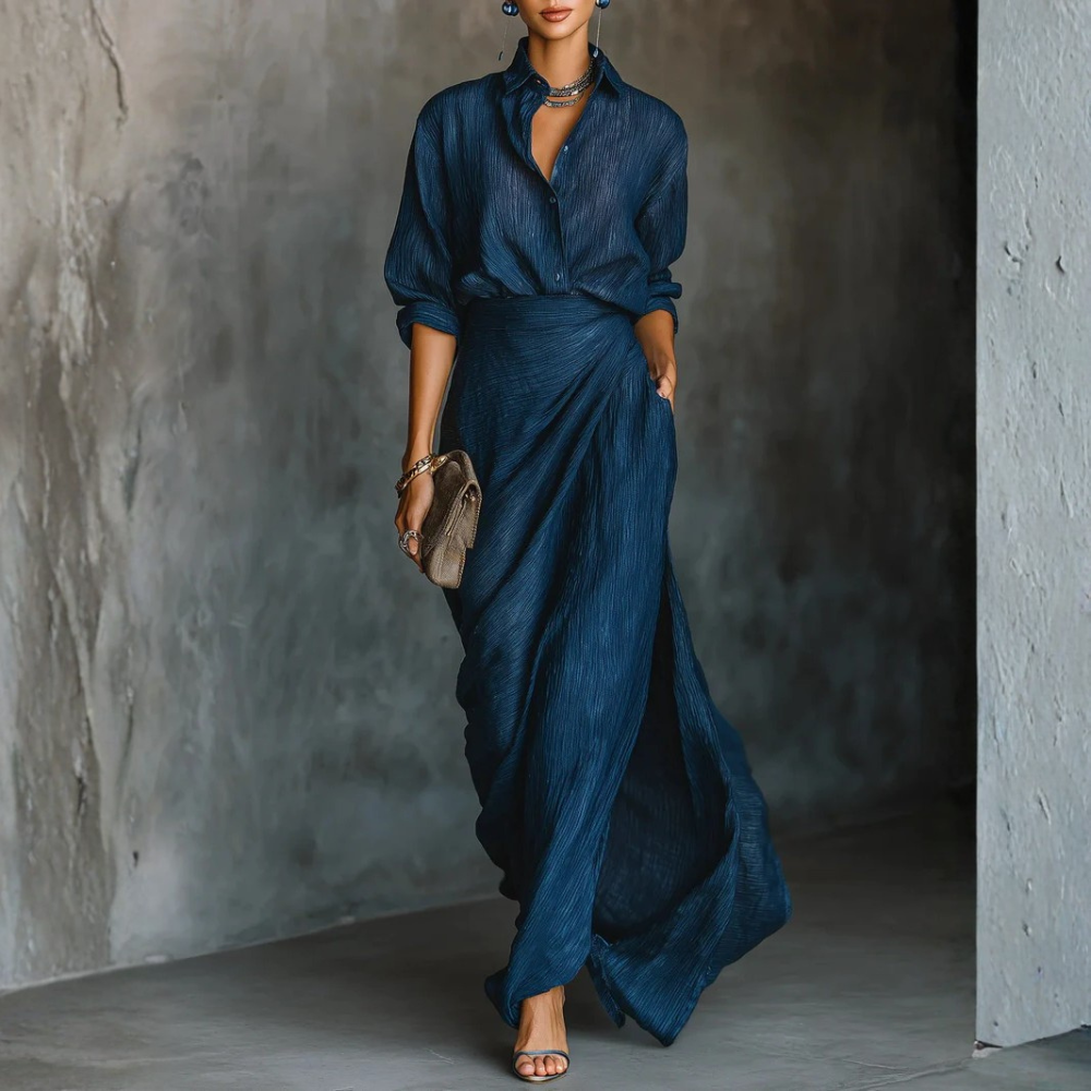 Sara™ || Elegante conjunto con falda larga