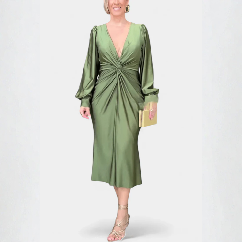 Bodil | Vestido V-Cuello Atemporal