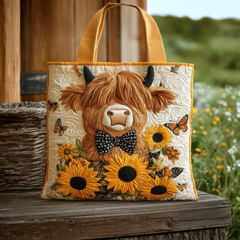 Bolso Acolchado con Mariposa y Lazo